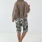Balloon jacket with sophisticated collar - taupe