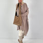 Asymmetrische oversized trui model "Line Affair" - beige