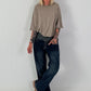 Shirt mit halben Arm und stylischen Außennähten - taupe