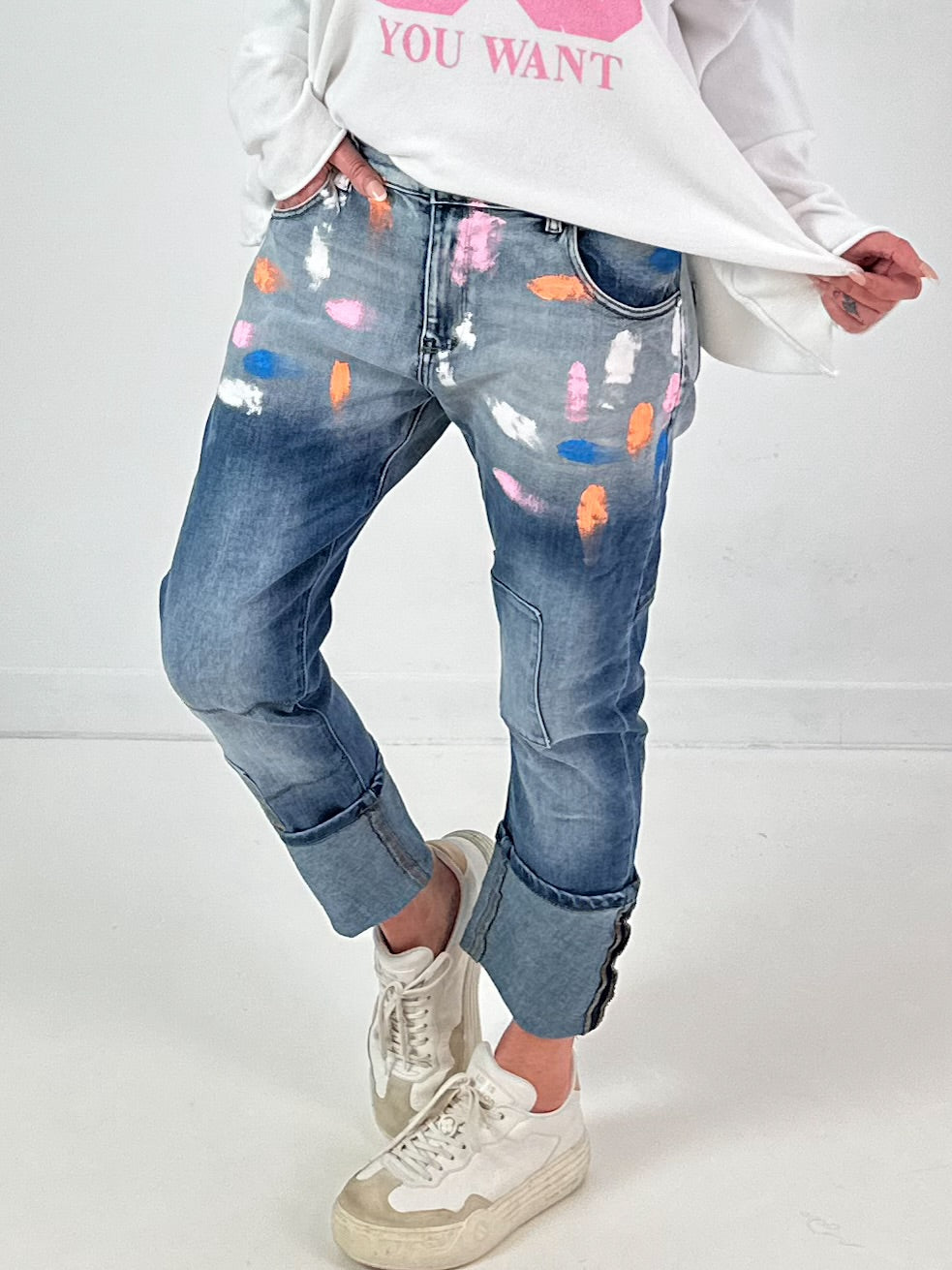 Jeans model "Pastel Brush" - denim