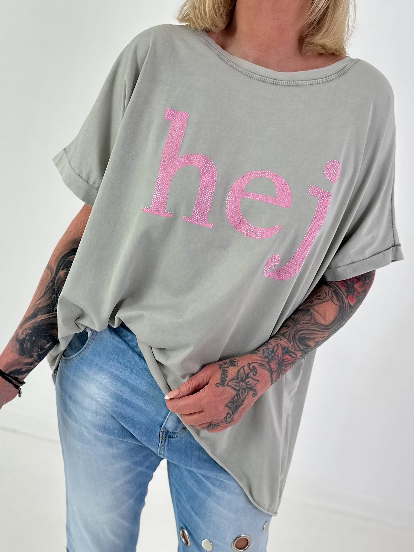 T-Shirt Hej - khaki