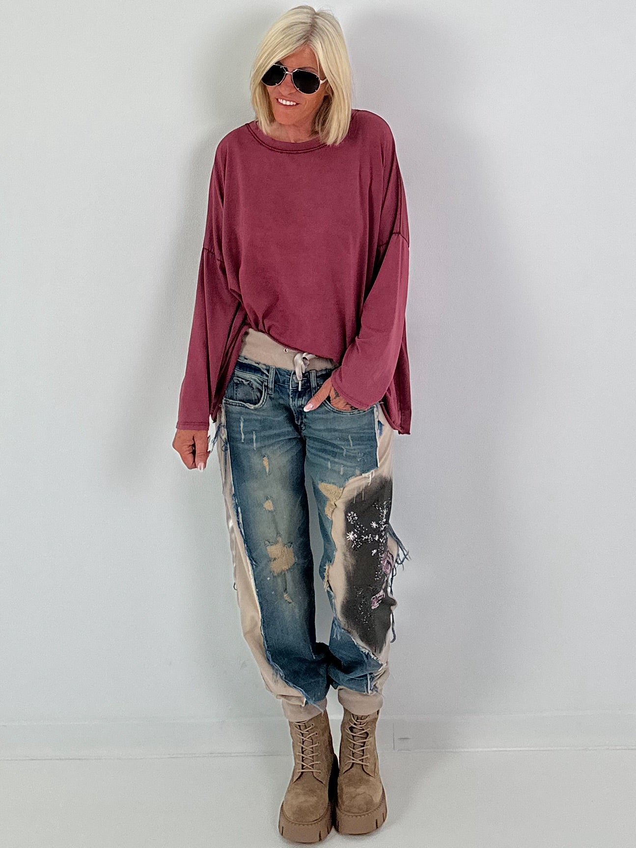 Jogg-Jeans im used Look Panther&Cross - denim