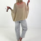 Strickpulli mit Lurex - beige