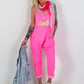 Jumpsuit Skirt - neon pink