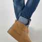 Cozy low boot model "Cloudie" - camel