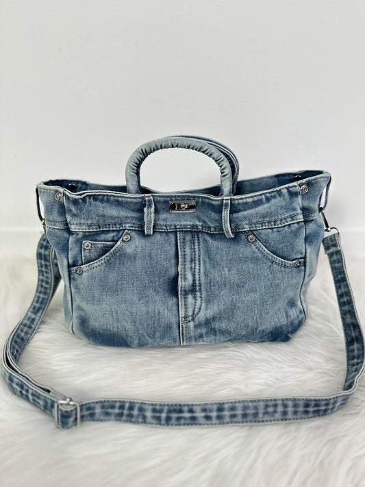 Jeans Shopper mit Tasche - blau