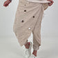 Stylische Hose im Knit-Look - beige