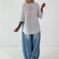 T-Shirt mit halben Arm - weiss