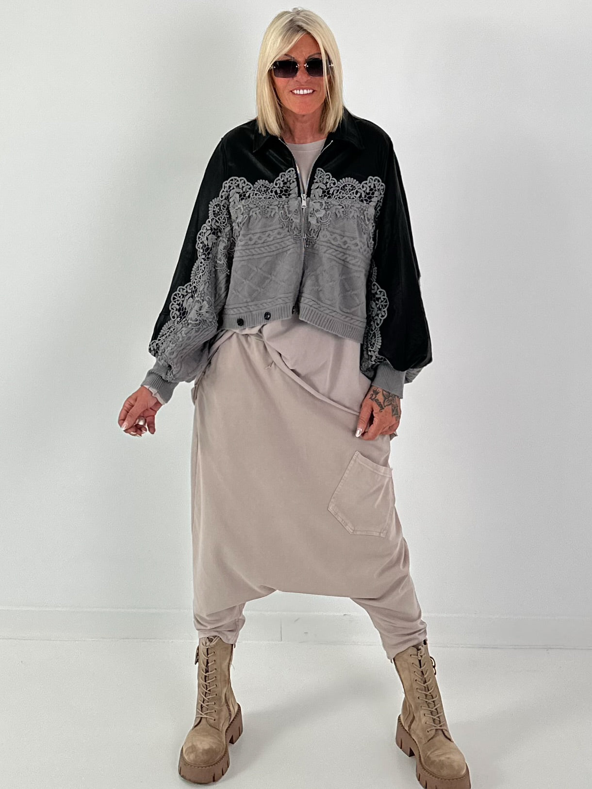 1 Jacke 2 Looks - schwarz-grau