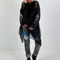 Destroyed Jeans with trendy details - used black