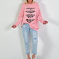 Sweater with cut-outs - pink