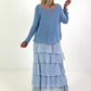 Leichter Strickpullover - hellblau