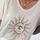 Fine Knit Top Sun with Lurex - ecru