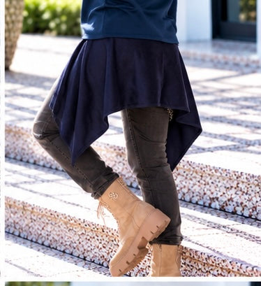 Waist Wrap in Wildlederoptik - marine