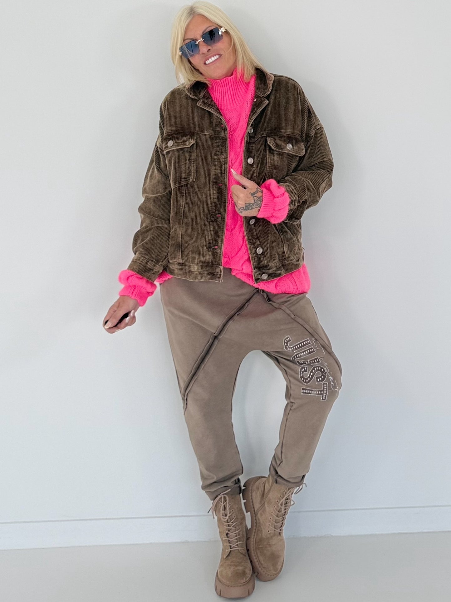 Oversized Kordjacke - schoko