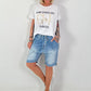 Long T-Shirt Luck - white