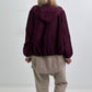 2 in 1 Jacke mit Leo-Print - burgunda