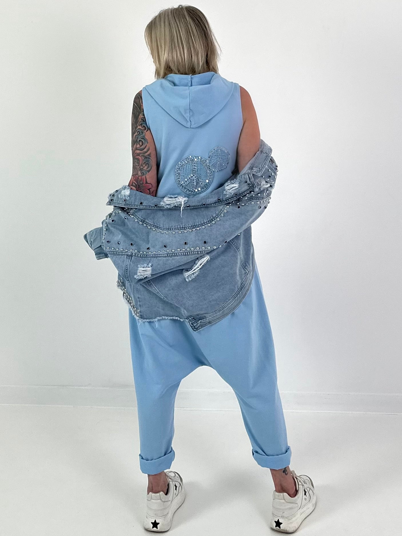Jumpsuit Peace - hellblau