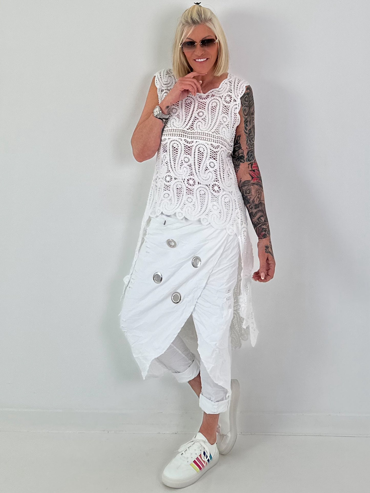 Ibiza Crochet Shirt - White