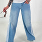 Jeans mit Streifen - denim