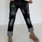 Jeans Fashion Smiley - used-black