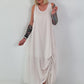 Sommerkleid mit Raff-Detail - beige