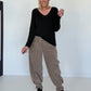 Basic Shirt mit V-Neck - schwarz