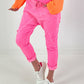 Baggy trousers OK - neon pink