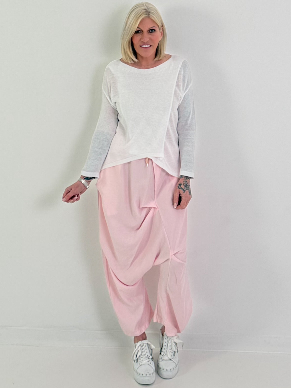 Leichte Haremhose - rosa