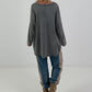 Oversized Shirt stone washed - anthrazit