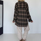 Oversized Flanellhemd im Karo-Look - mokka-beige-mehrfarbig