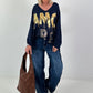Oversized Shirt Amore - night blue