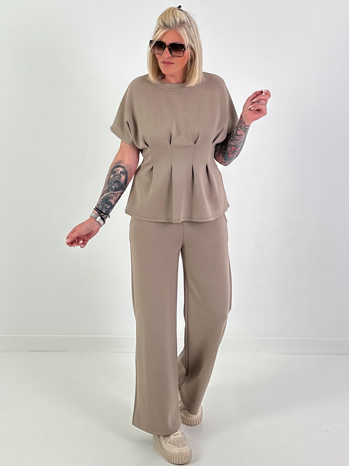 Tweedelig pak - taupe