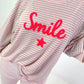 Shirt mit Streifen Smile - rosa-weiss