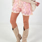 Crochet Shorts - pink-multicoloured
