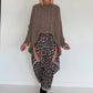 Pullover mit Stulpenärmeln und Zopfmuster - taupe