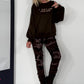 Hose mit elastischem Bund im Camouflage-Look - mokka-mehrfarbig