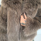 Faux fur jacket - taupe