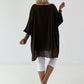 Tunika im Layer-Look - schoko