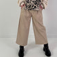 Leather-look culottes, model "Loose Mind" - beige