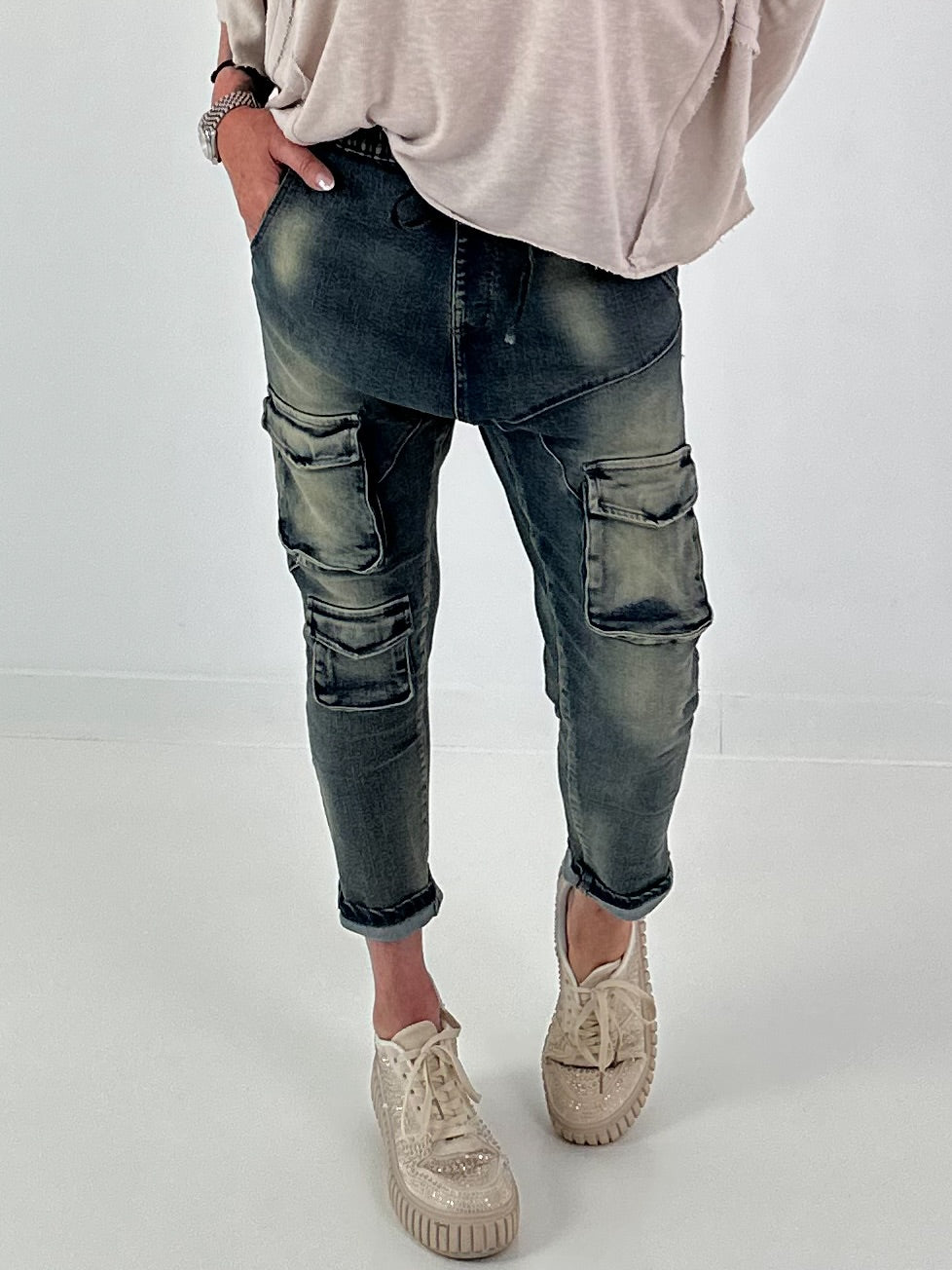 Baggy Jeans - denim used wash
