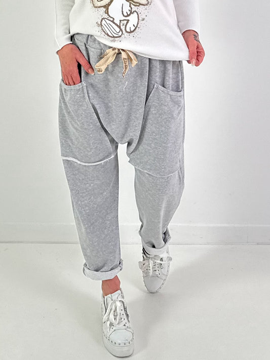 Baggy Hose Modell "Big Pocket" - grau