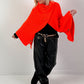 Poncho Pullover Model "Soul Warmer" - orange