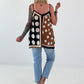 Airy patterned top - black - multi-coloured