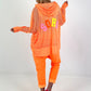 Oversized Netz Hoodie Soho - neonorange