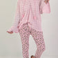 Structured tunic with tie belt and flounced sleeves - pink