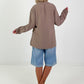 Leichter Blazer mit Patten - taupe