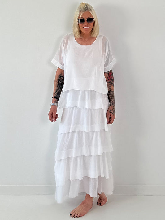 Kleid im Lagenlook - weiss