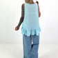 SOHO Top with Flounce - turquoise