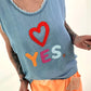Jeans Top Yes mit Fransen - blau